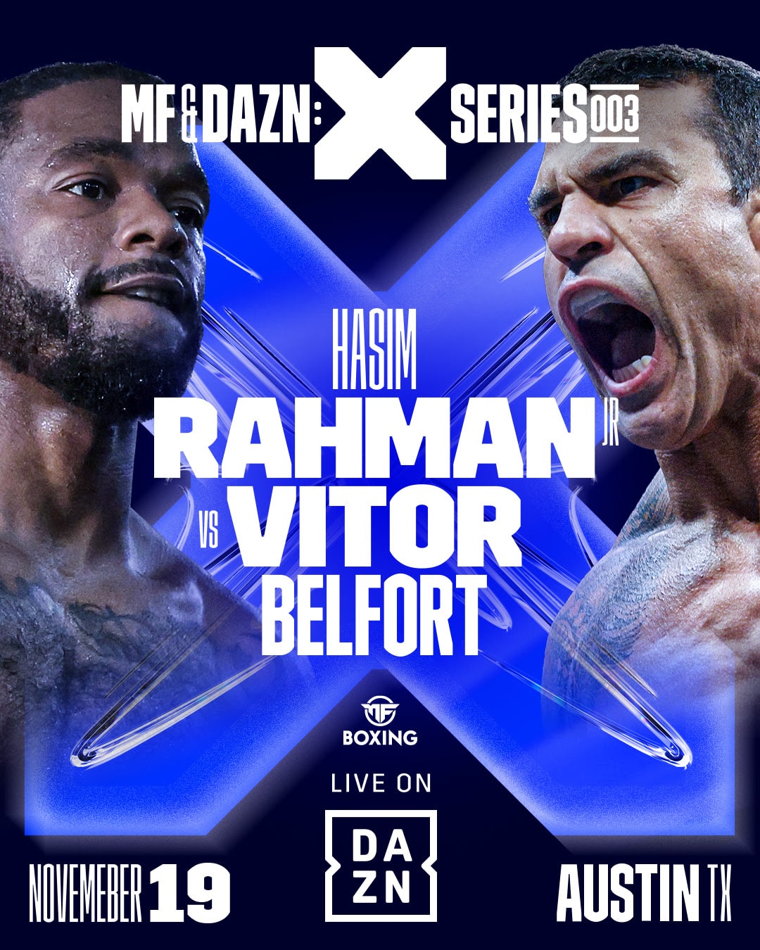 DAZN & Misfits Boxing Announce Rahman Jr vs Belfort On Nov. 19