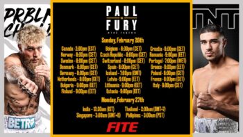 LIVE STREAM: Paul vs. Fury (Europe & Canada Only)