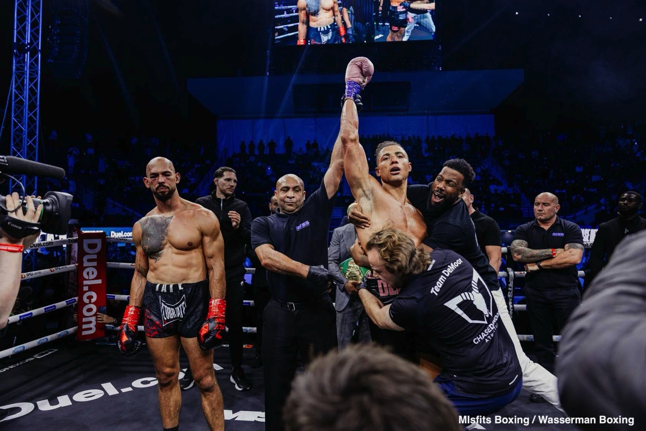 Photos: Andrew Tate gets mauled late by Chase DeMoor and looks finished as a fighter